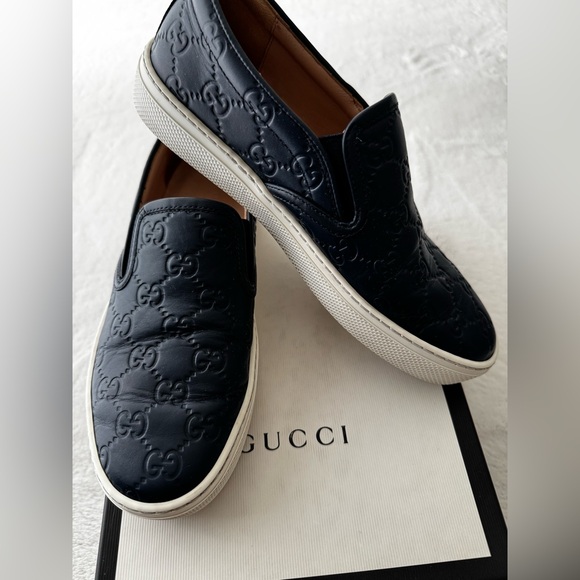 GUCCI Women’s Slip On Sneakers - Blue - Size 36.5